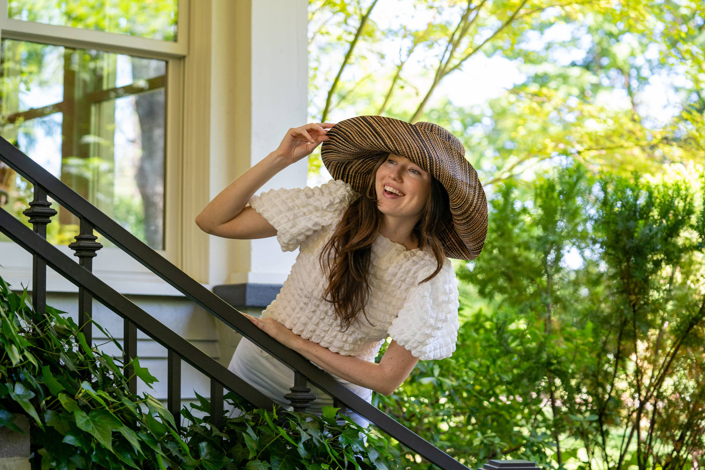 Wide Brim Packable Straw Sun Hats