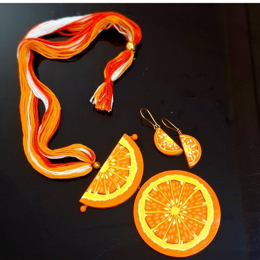 Orange Jewelry Set