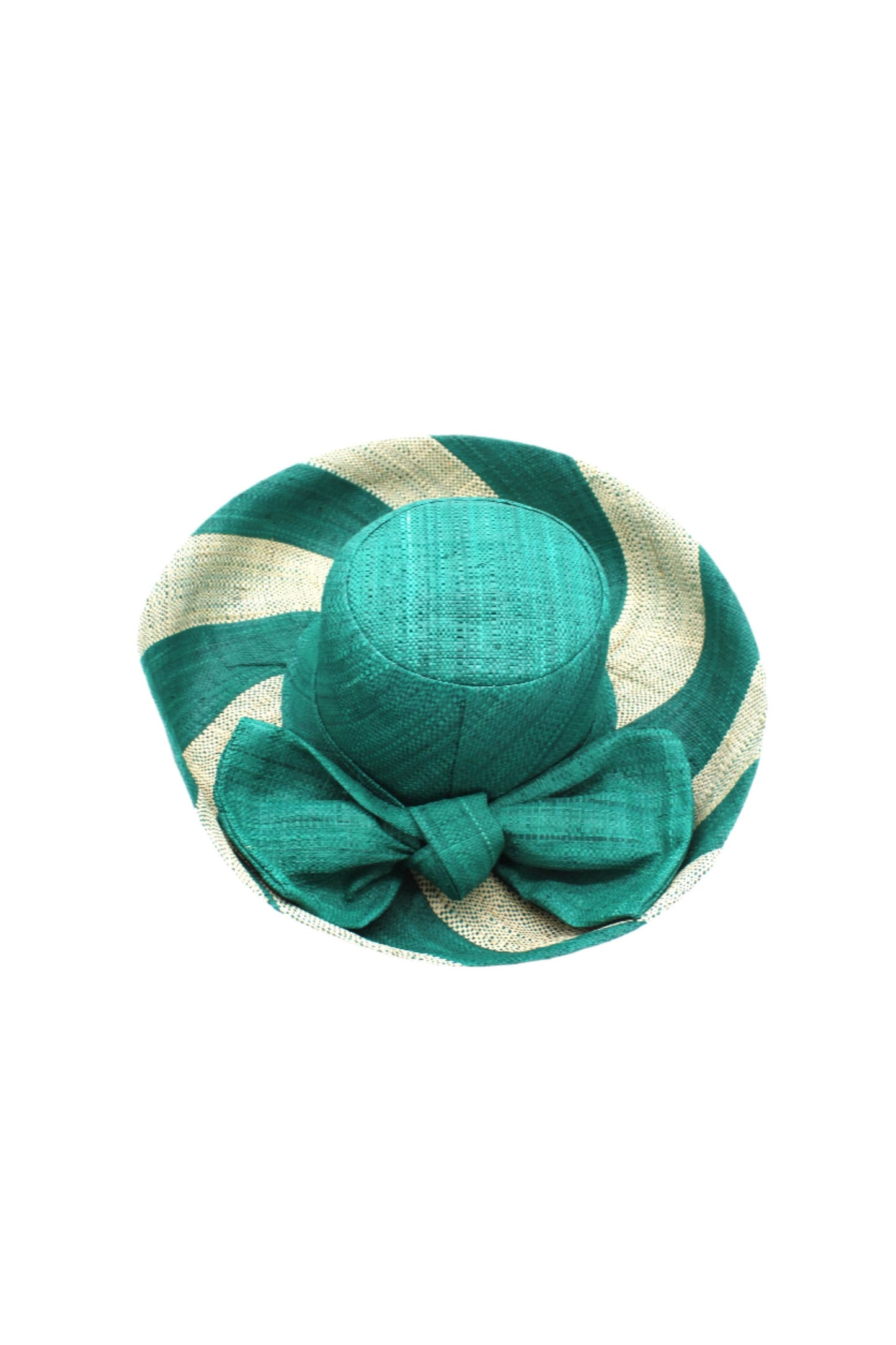 Wide Brim Big Bow Stripe Straw Sun Hats