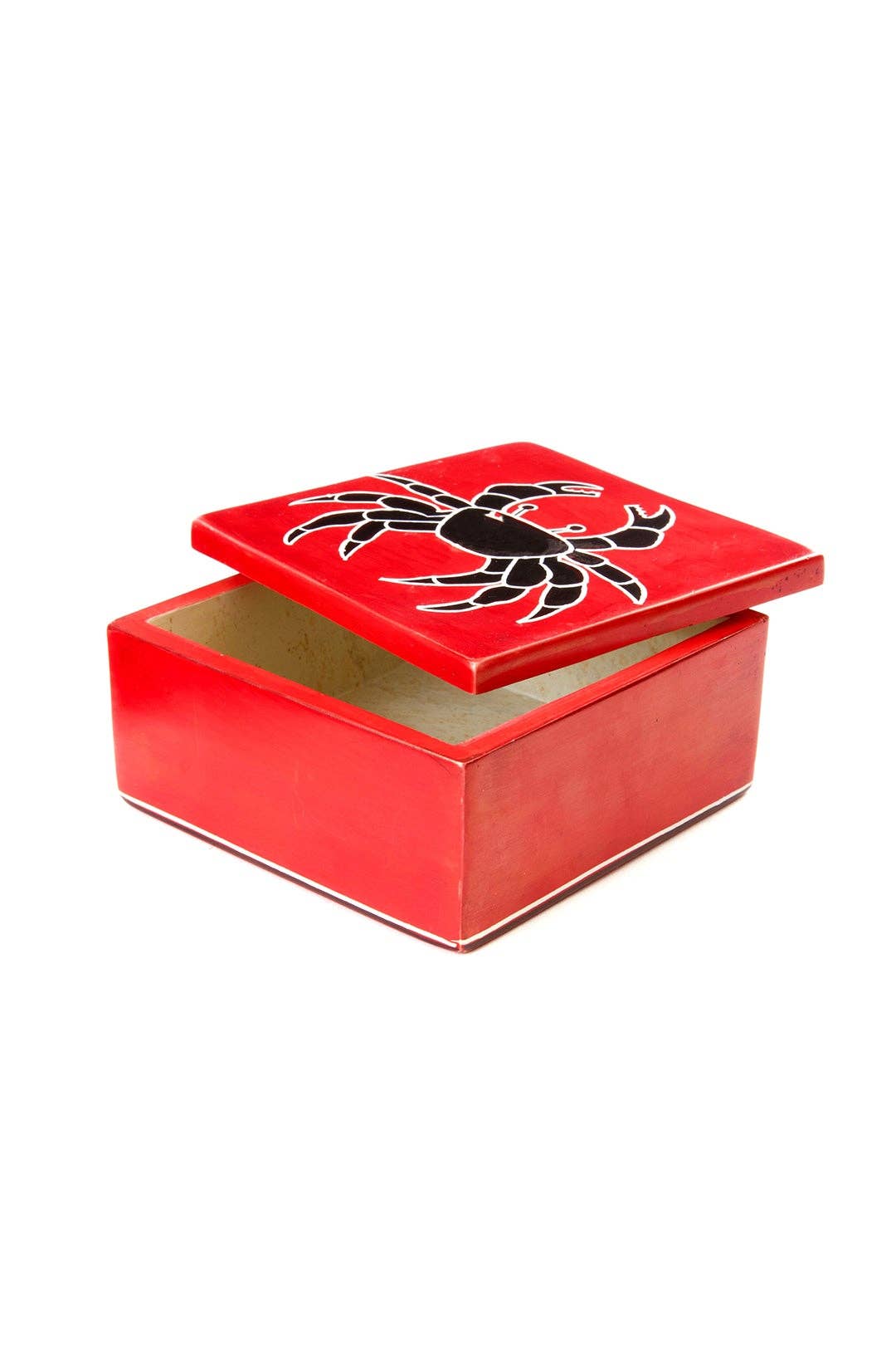 Red Coastal Crab Soapstone Boxes
