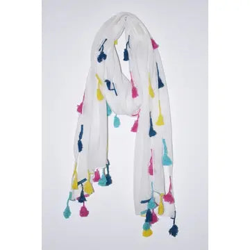 Fall Cotton Tassel Scarf