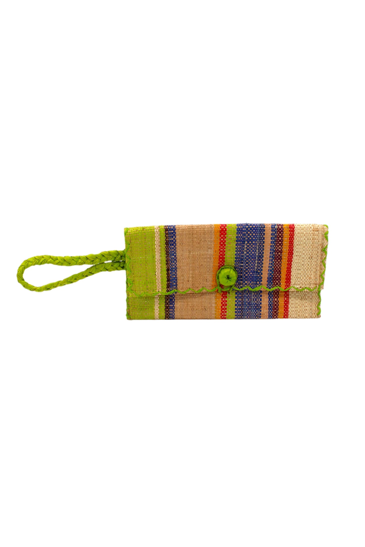Straw Envelope Clutch Wristlet Bag