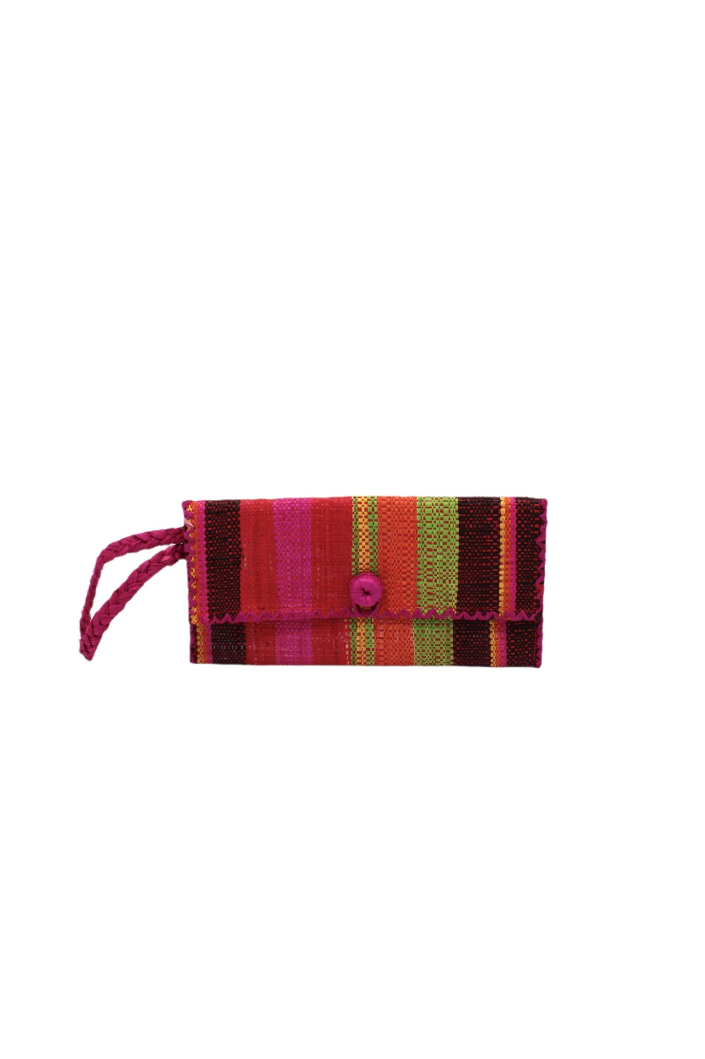 Straw Envelope Clutch Wristlet Bag