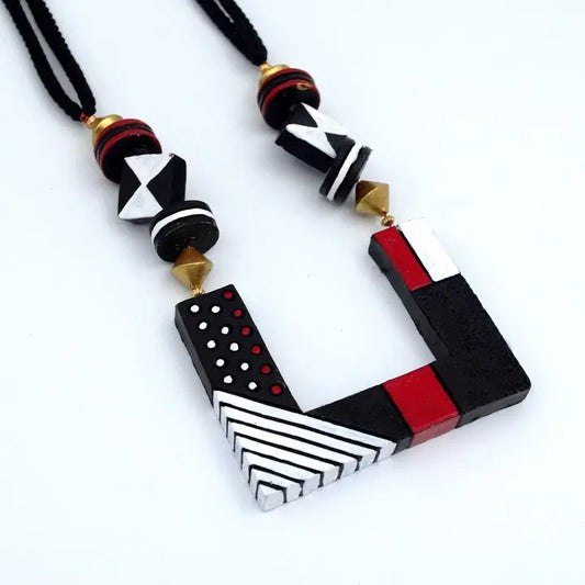 Clay Mosaic Necklace & Earrings