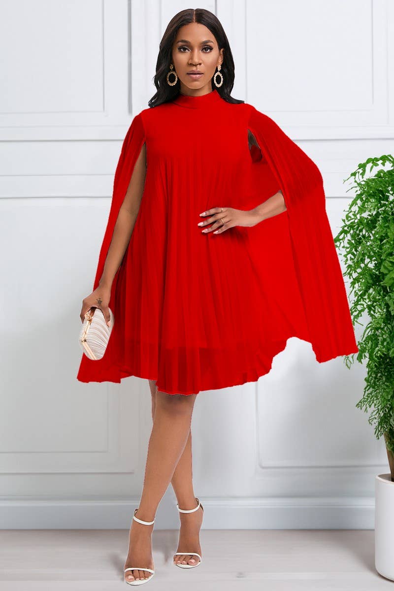 PULLOVER CAPE SHORT DRESS