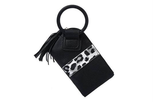 Animal Print Wristlet Wallet Bag