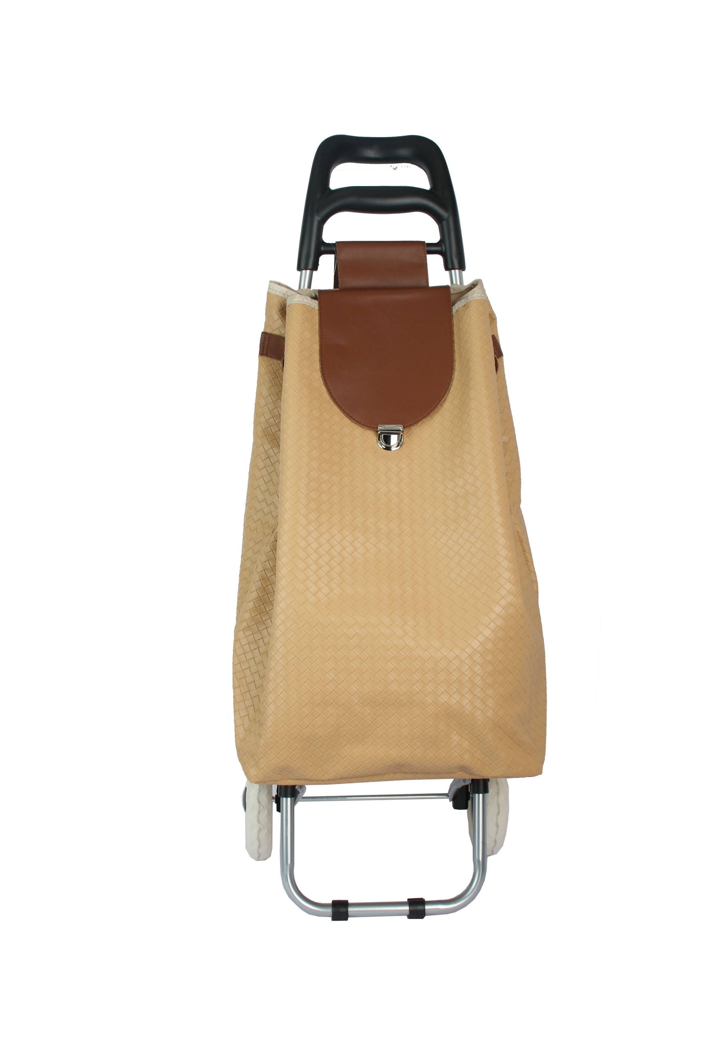 Faux Leather Shopping Cart With Flap