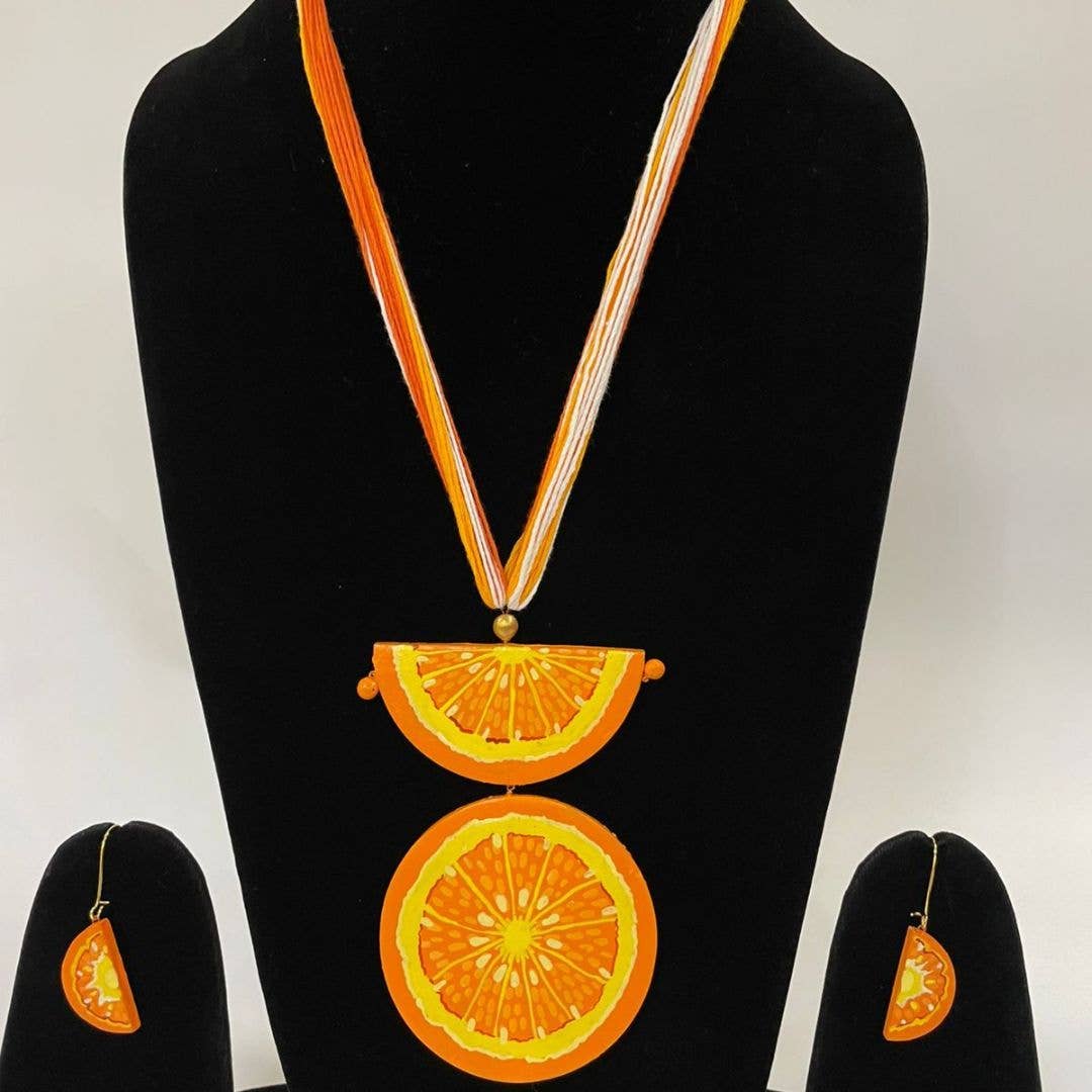 Orange Jewelry Set