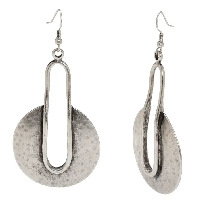 Handmade Pewter Disc Earrings