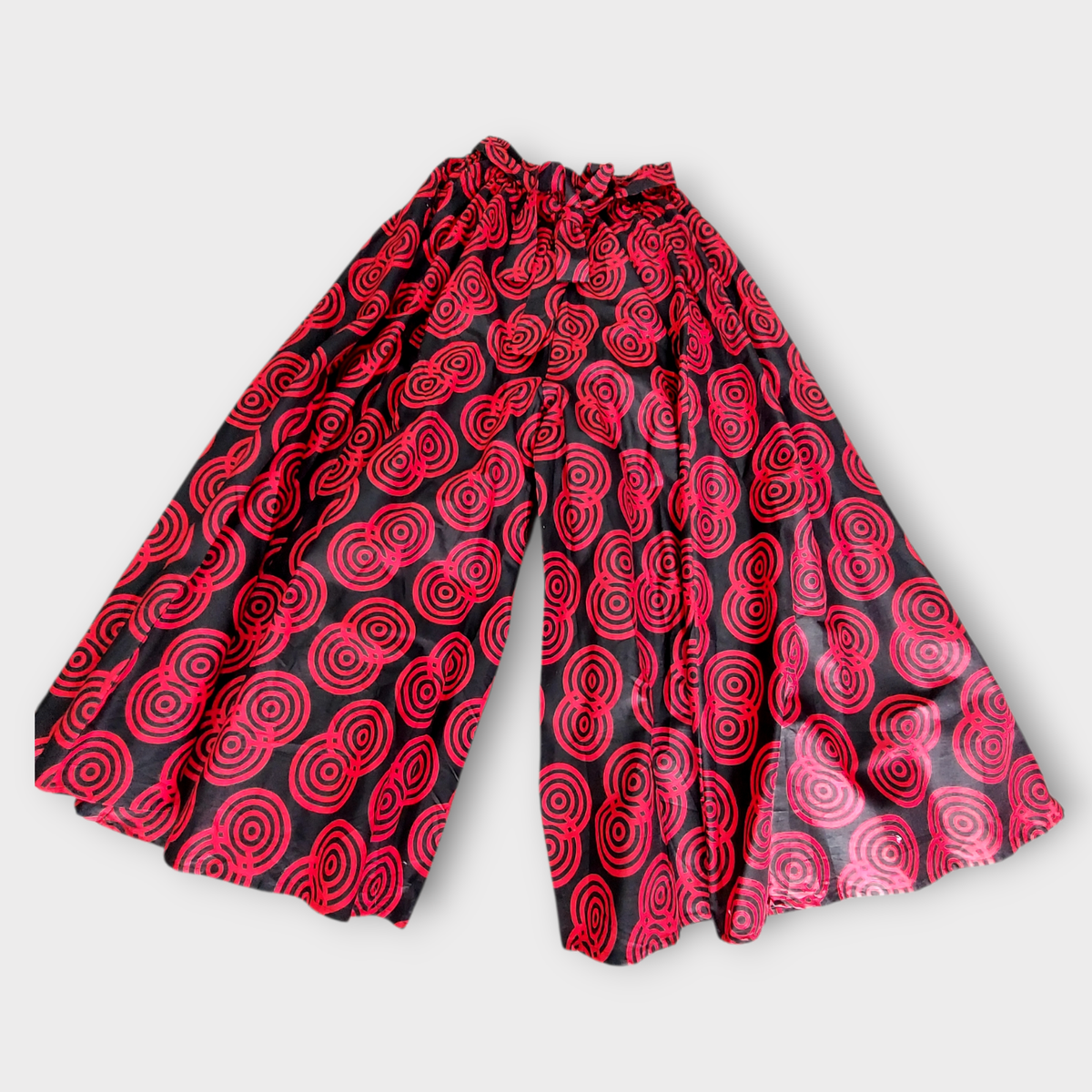 Palazzo Pant / Wide Leg Pant - Red Print
