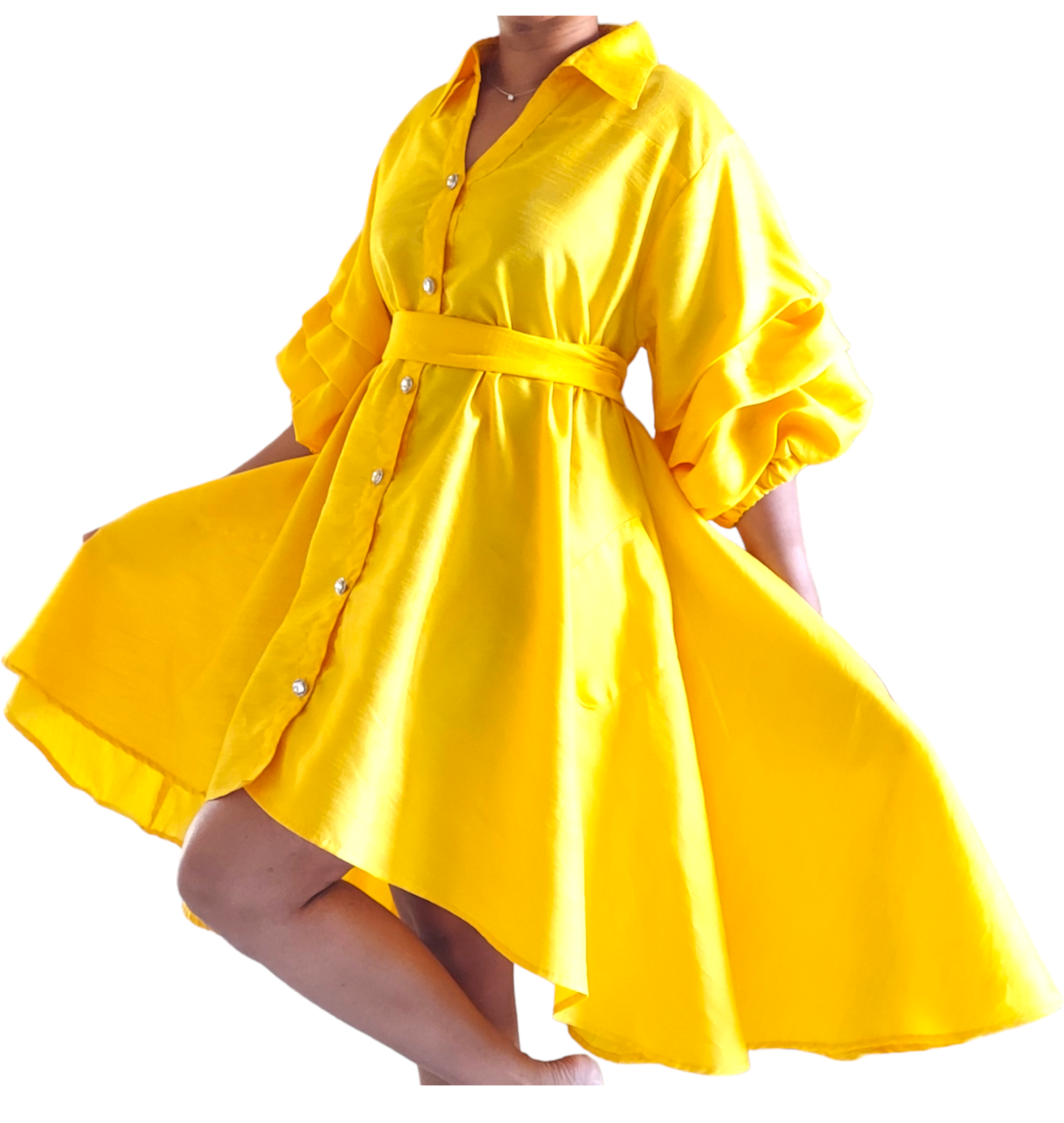Swing Dress-Yellow Gold