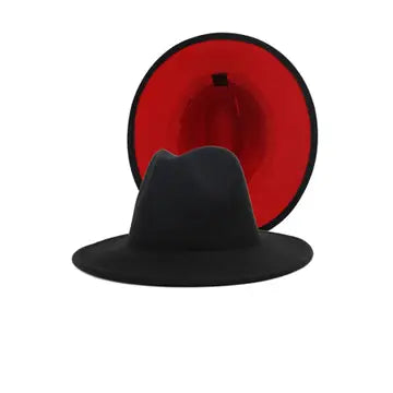 Two-Tone Color Matching Fedora Hat