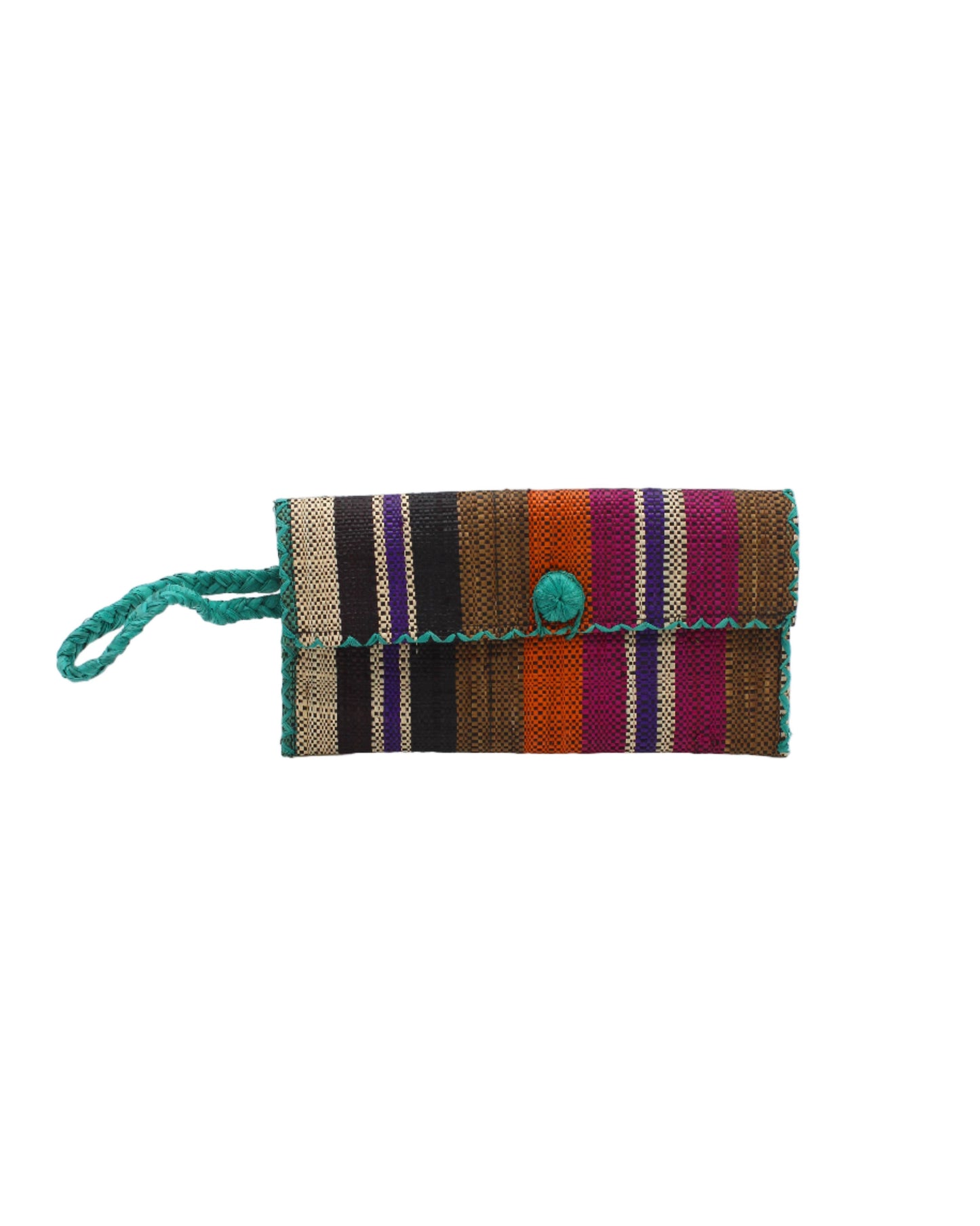 Straw Envelope Clutch Wristlet Bag