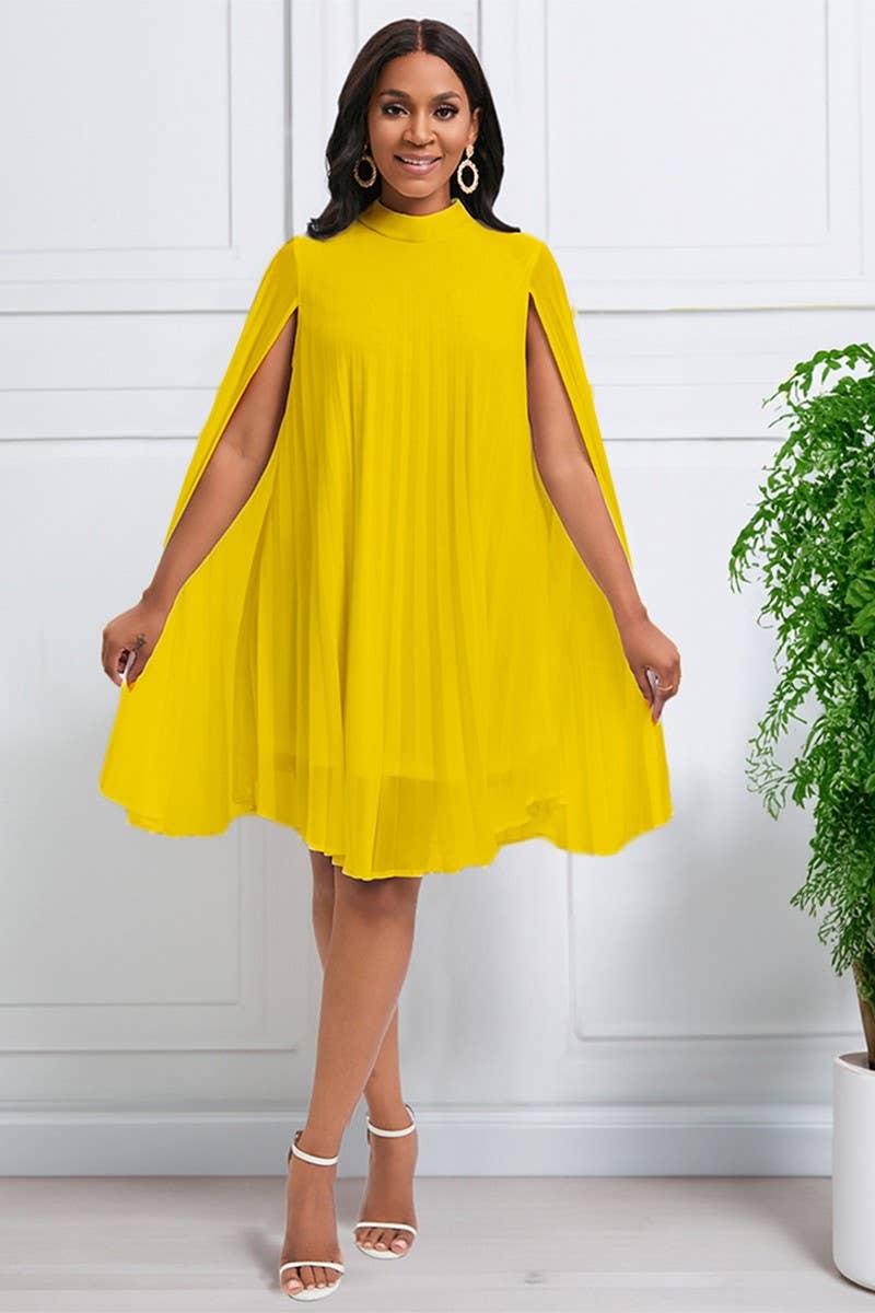 PULLOVER CAPE SHORT DRESS