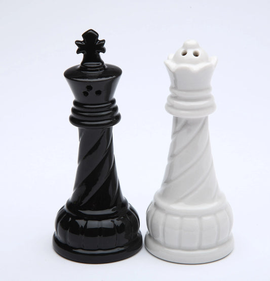 Chess King and Queen Salt and Pepper Shakers
