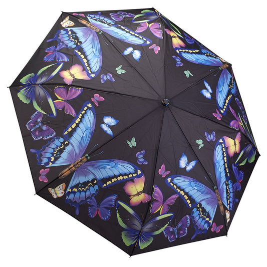 Moonlight Butterflies Folding Umbrella