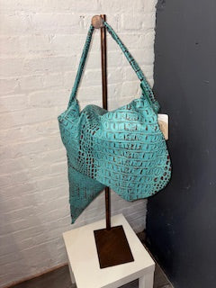 Large Aqua Cone Handbag