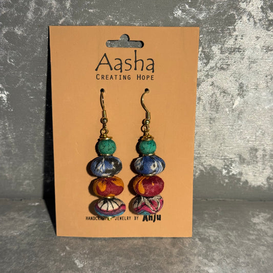 Anju Cloth Beaded Earrings