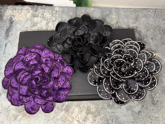 Diamond Studded Floral Pins