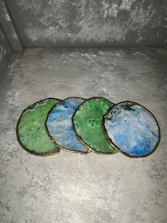 Colored Marble Coasters