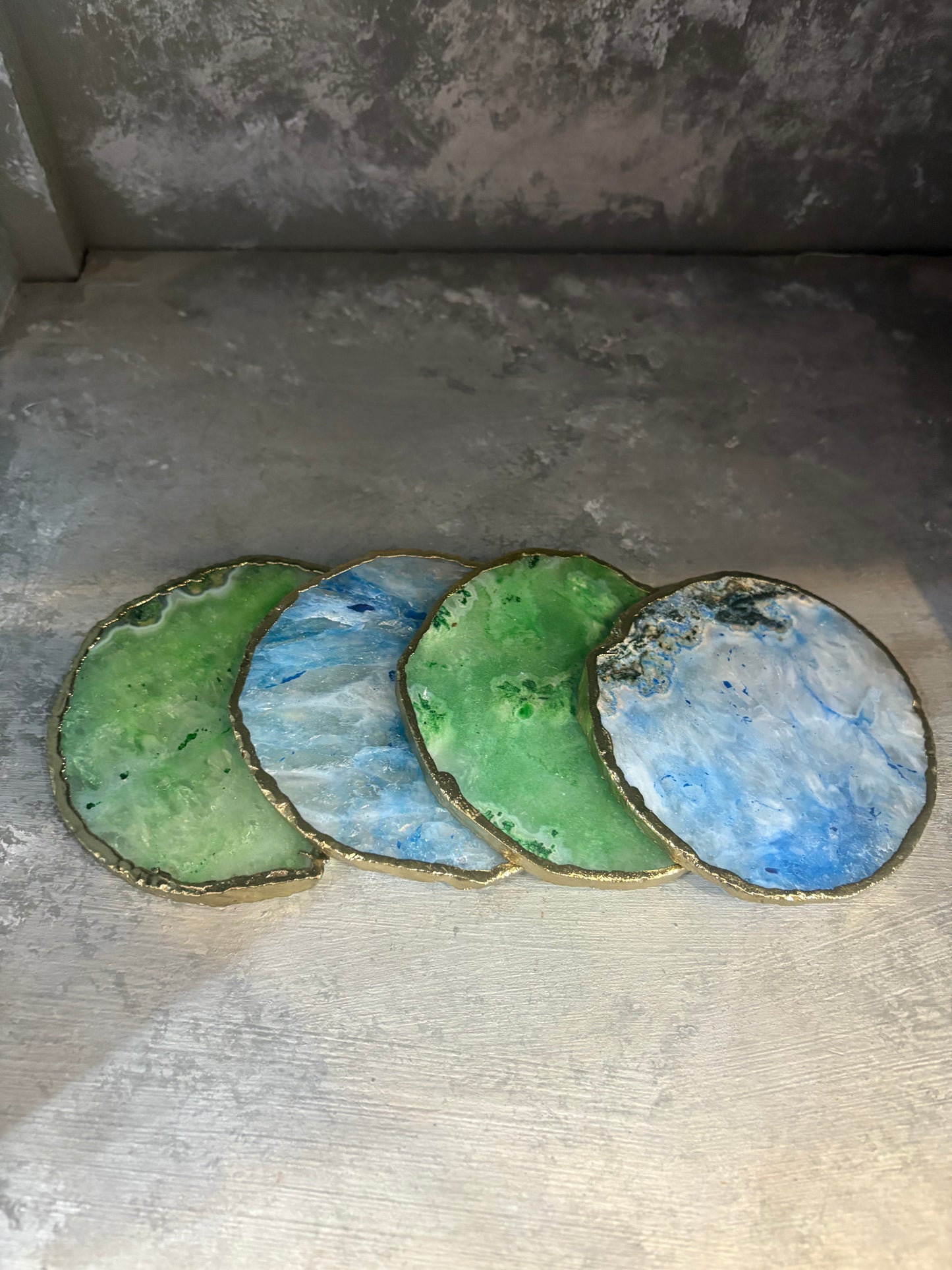 Colored Marble Coasters