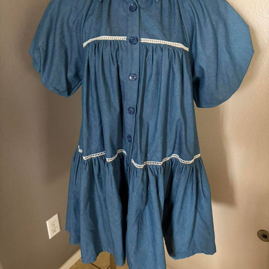 Embroidery Denim Dress