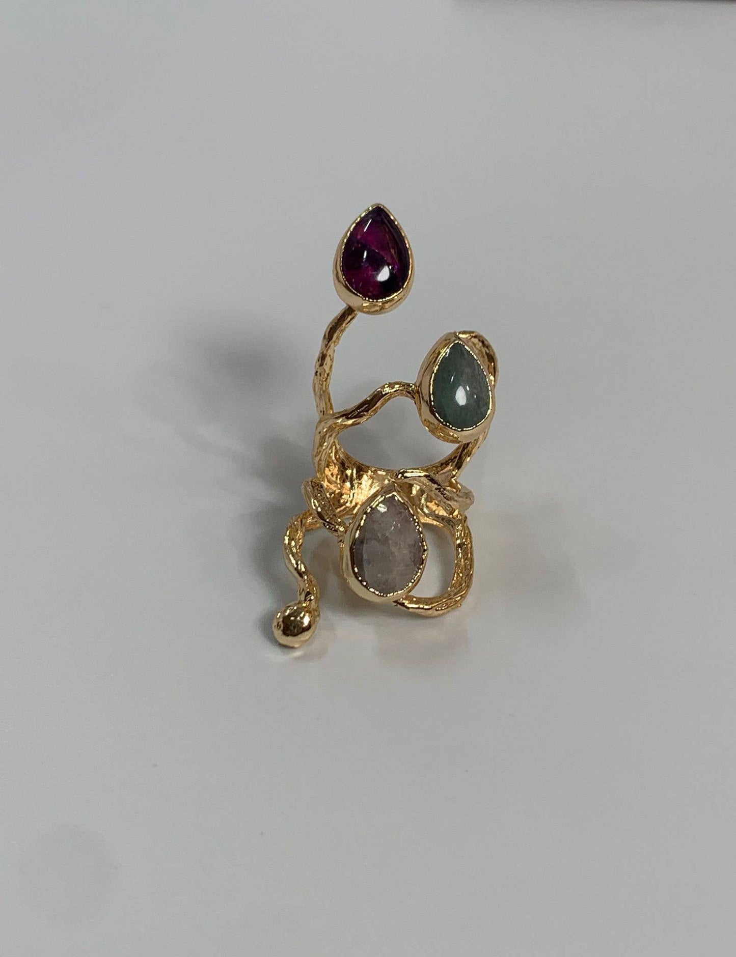 Multi-Stone Spiral Ring