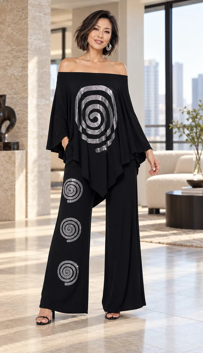 Silver Swirl Soirée Set