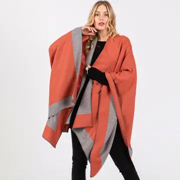 Two-Tone Pull-Through Poncho