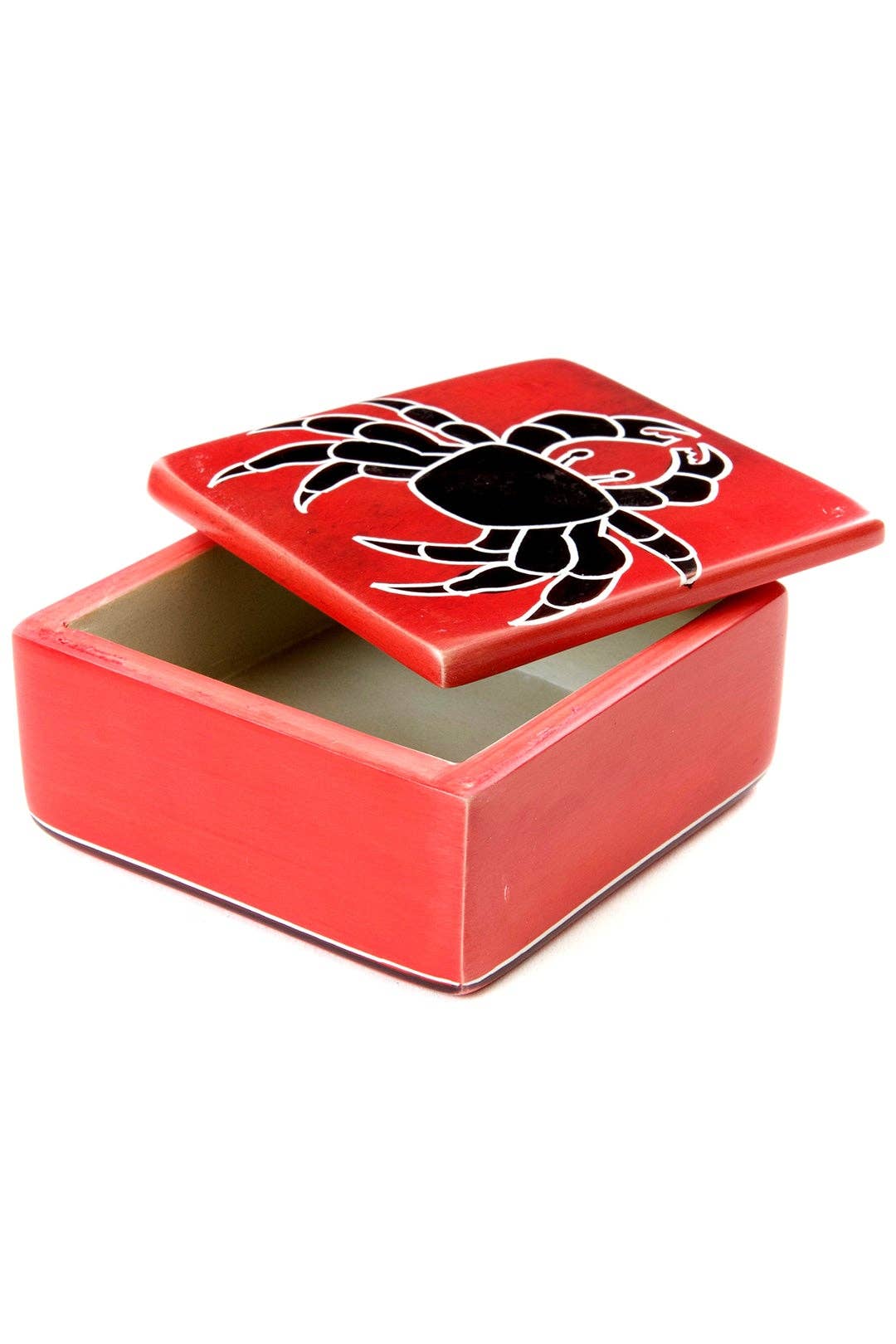 Red Coastal Crab Soapstone Boxes