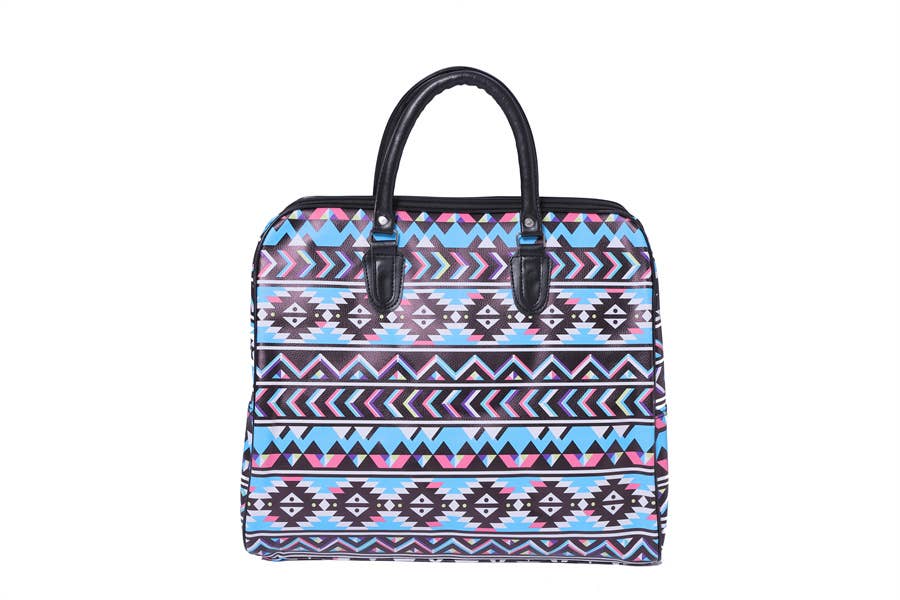 Pride Of The Aztecs Print Duffle Bag Weekender Travel Bag