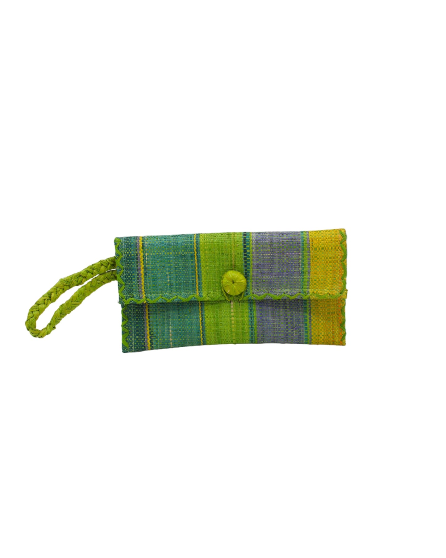 Straw Envelope Clutch Wristlet Bag