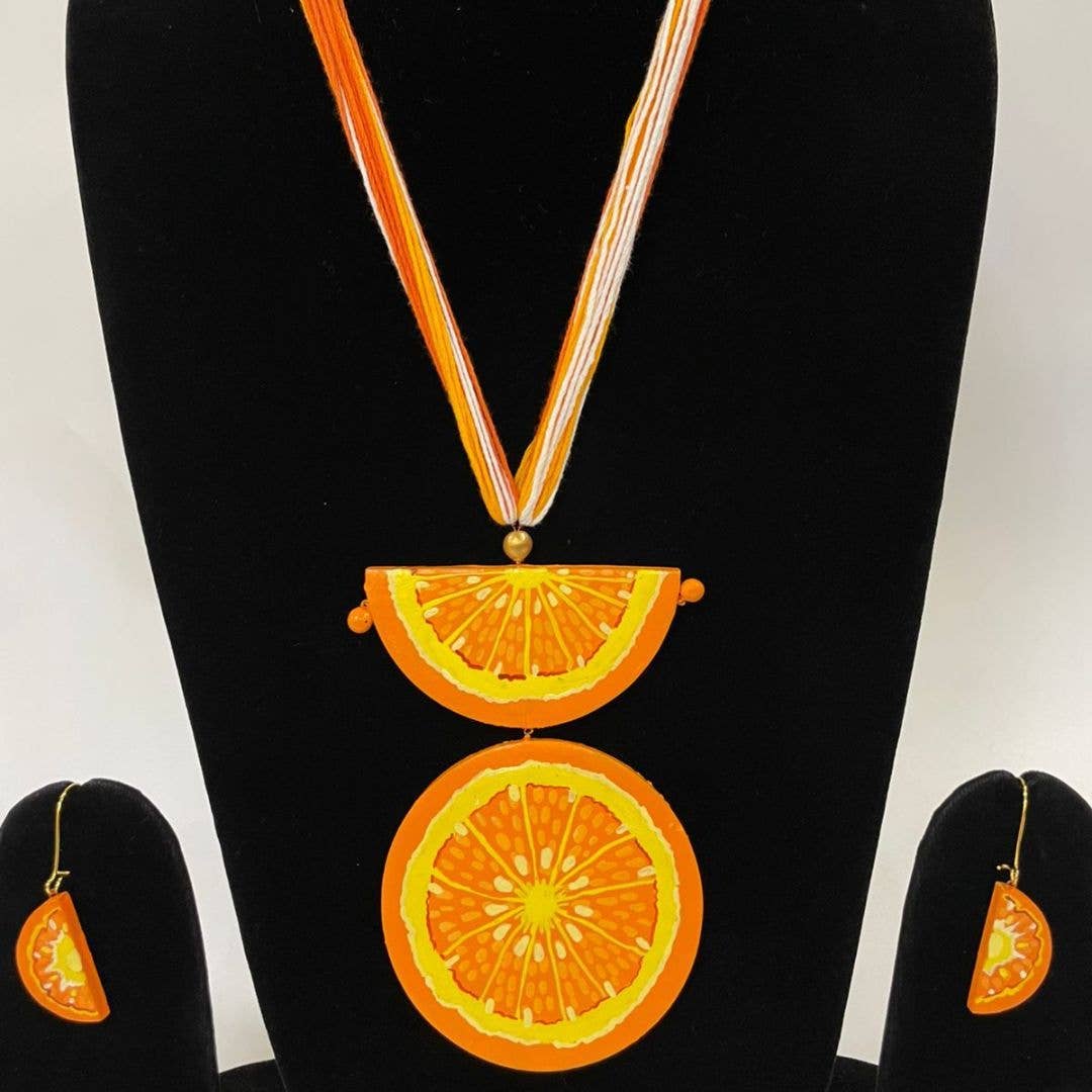 Orange Jewelry Set
