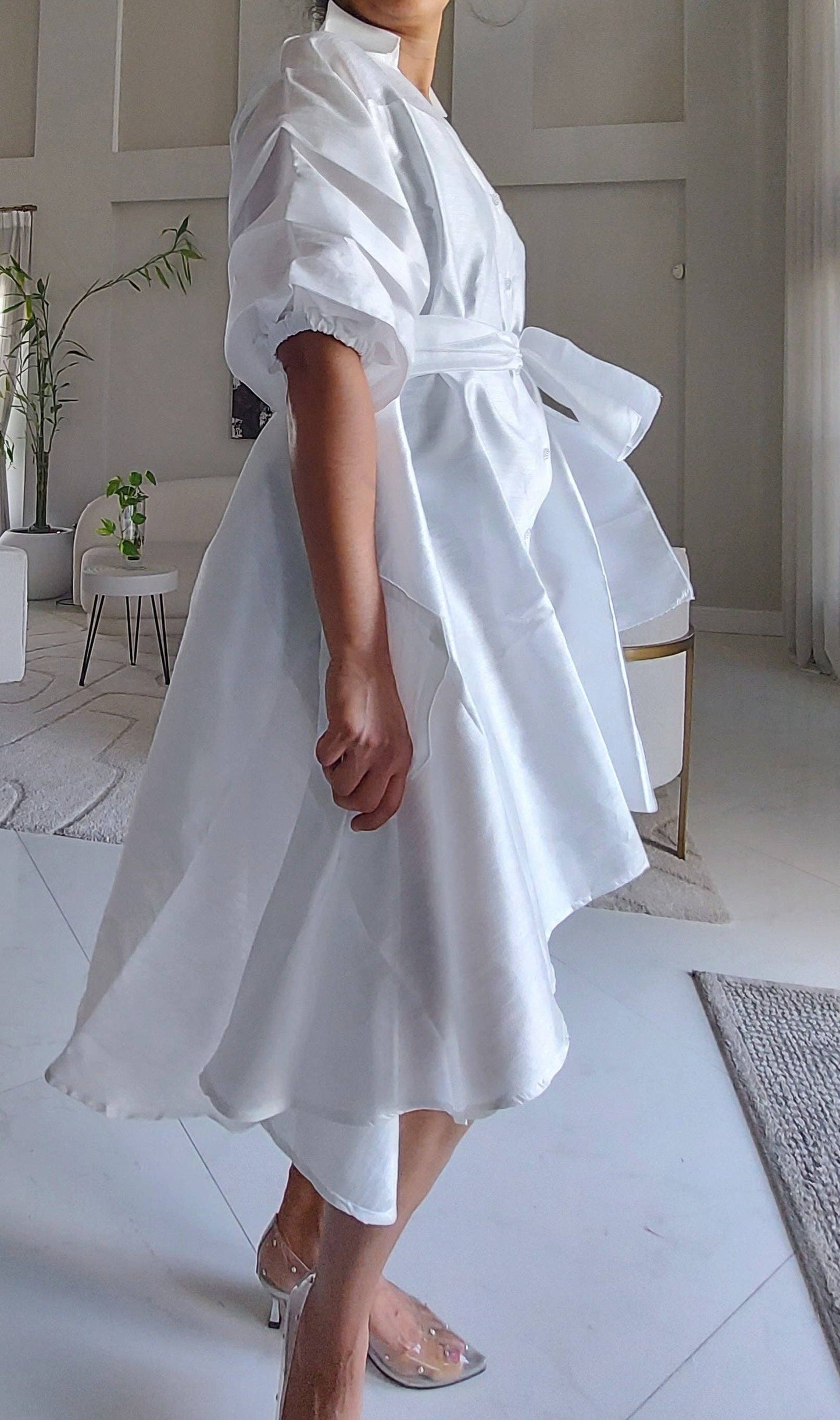 Swing Dress-White