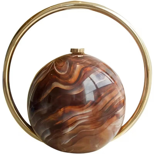 Globe Elegance Asymmetrical Handbag