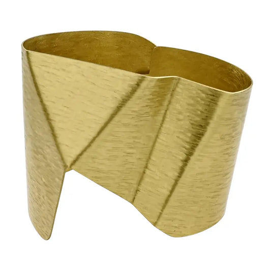 Bold Gold-Tone Mid-Arm Cuff