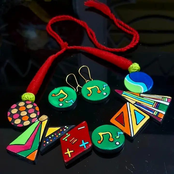 Music Notes Necklace & Earrings