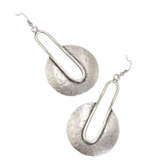 Handmade Pewter Disc Earrings