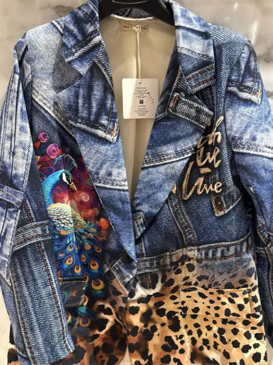 Leopard Print Blazer