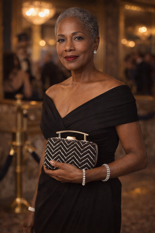 Glam Beaded Frame Clutch