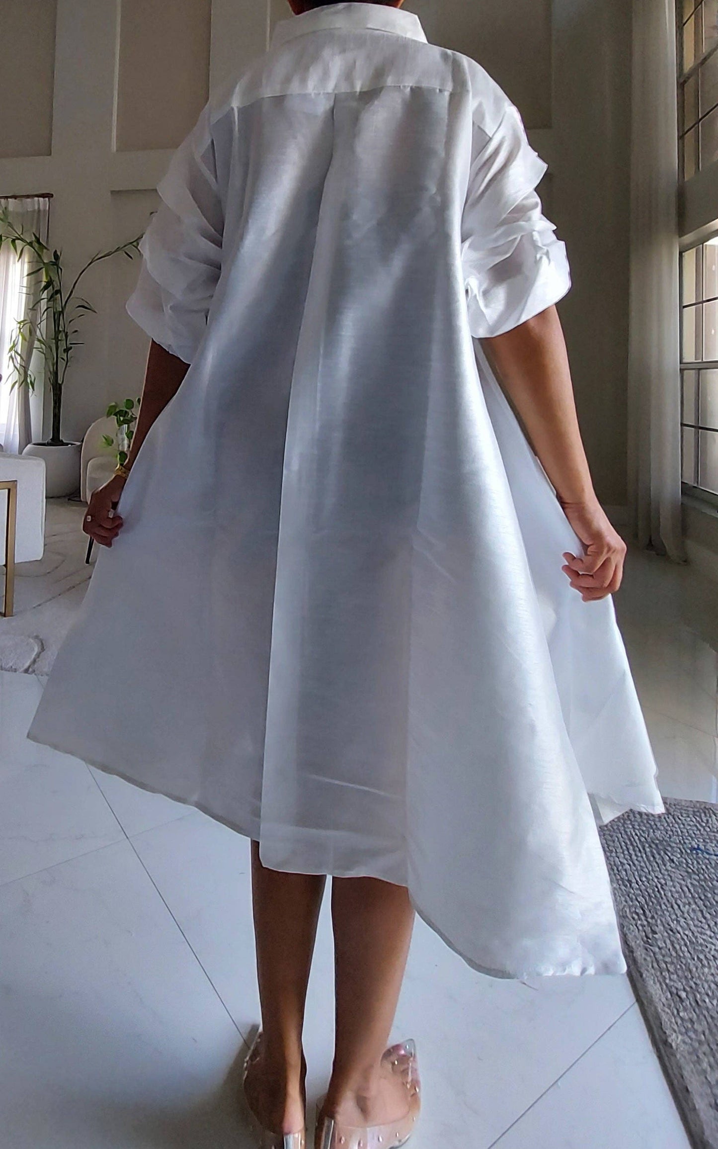 Swing Dress-White