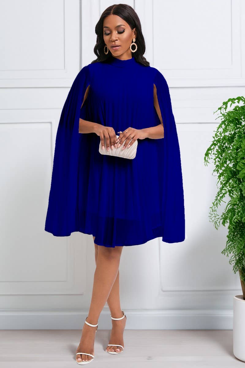 PULLOVER CAPE SHORT DRESS