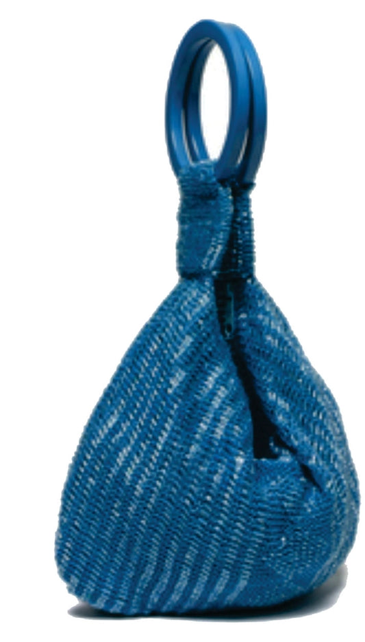 Beaded Wristlet Crochet with Acrylic Ring Handle