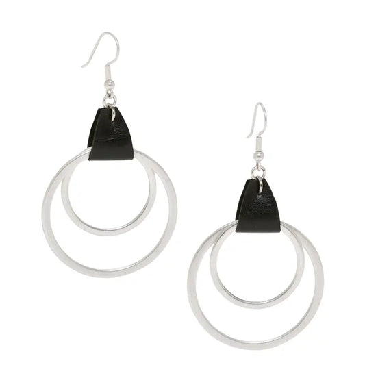 Pewter Big Hoop Earrings