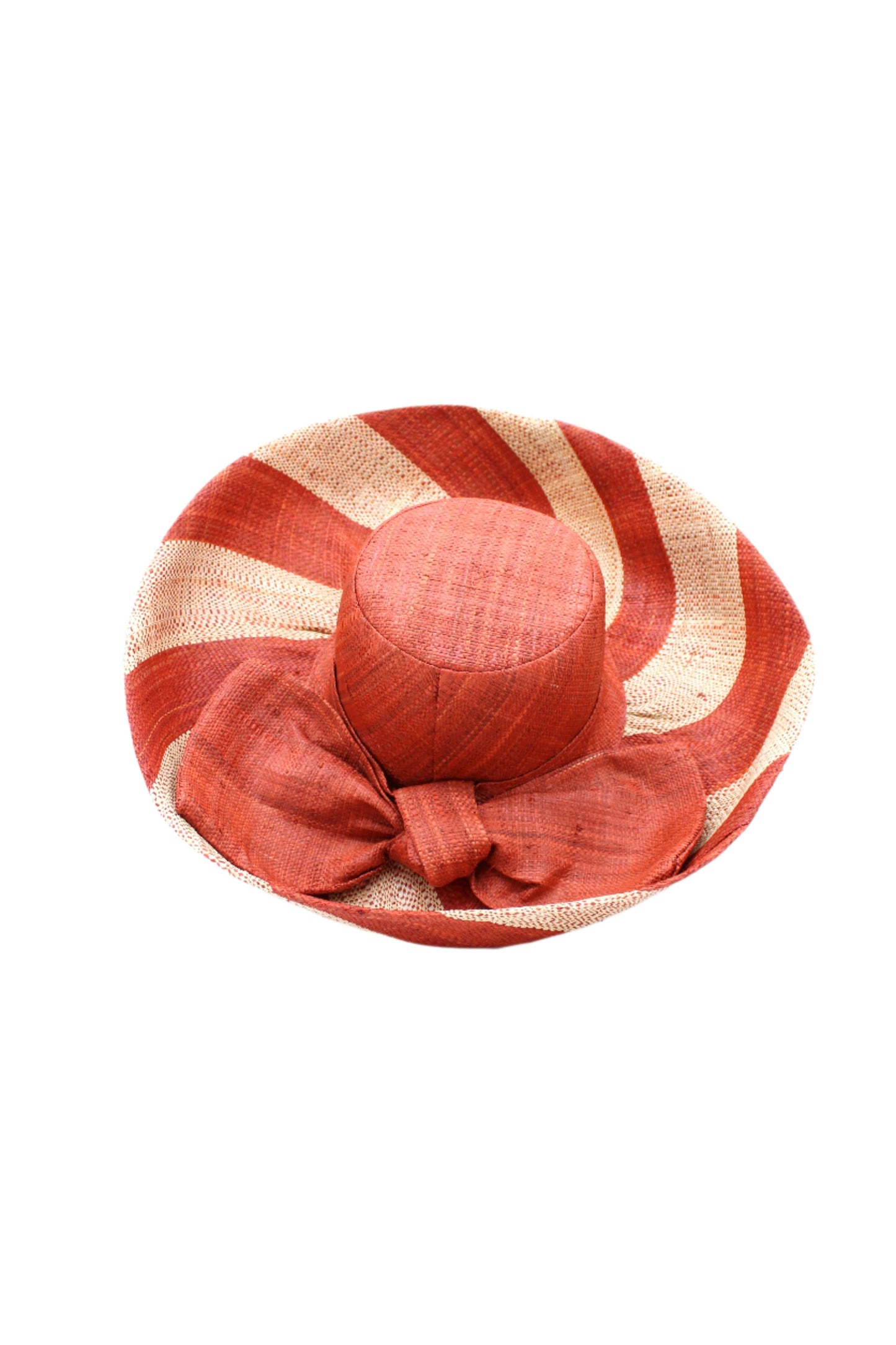 Wide Brim Big Bow Stripe Straw Sun Hats