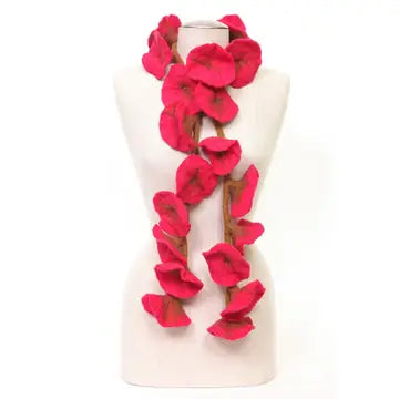 Felted Flower Scarves