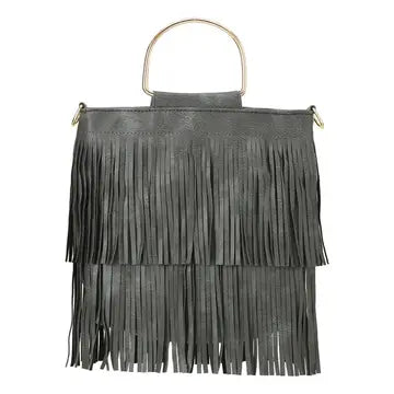 Silver Mist Fringe Bag
