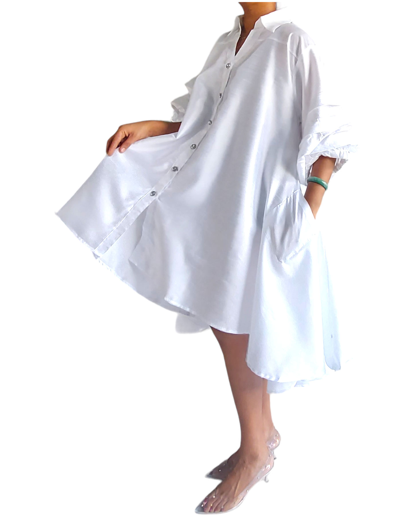 Swing Dress-White