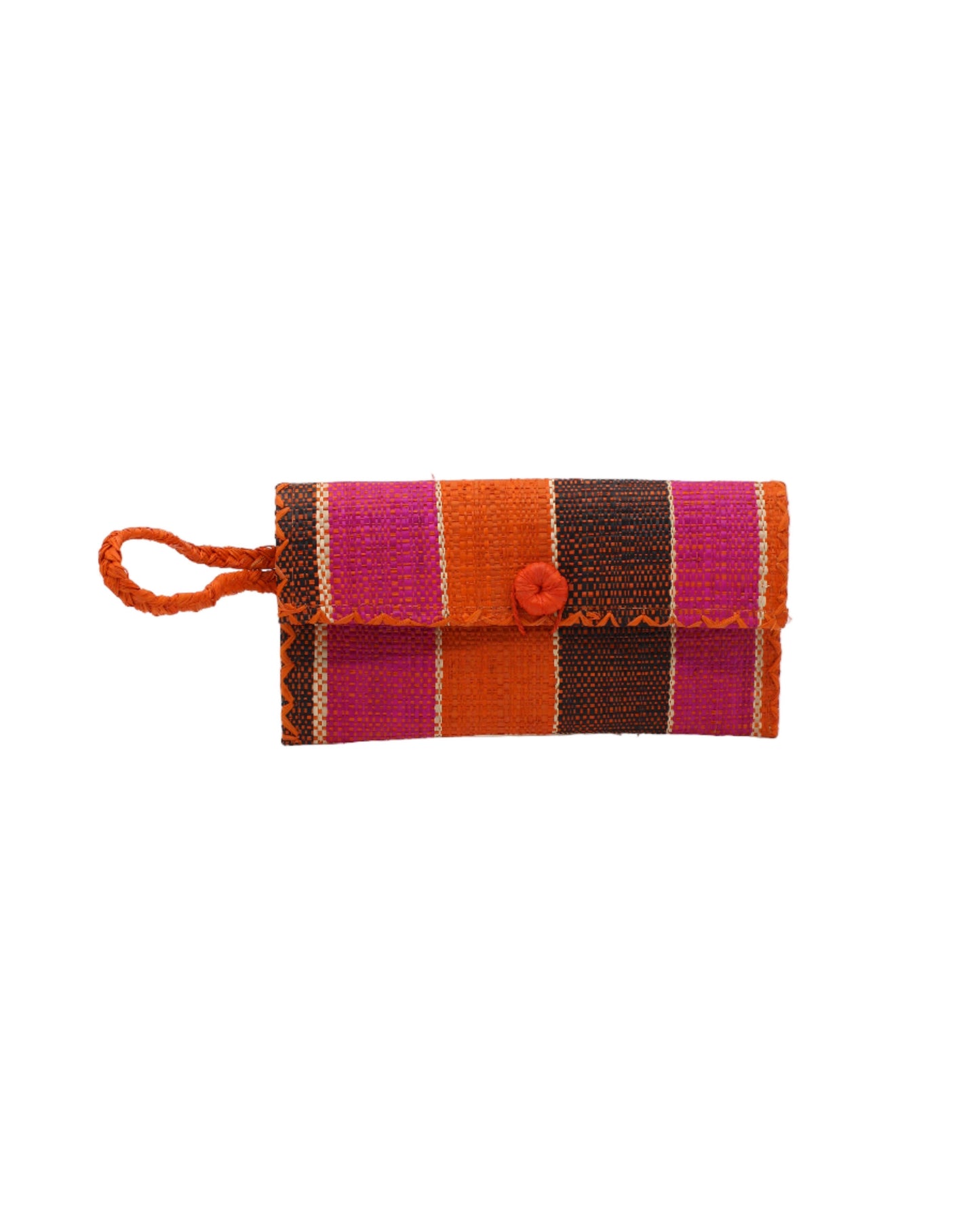 Straw Envelope Clutch Wristlet Bag