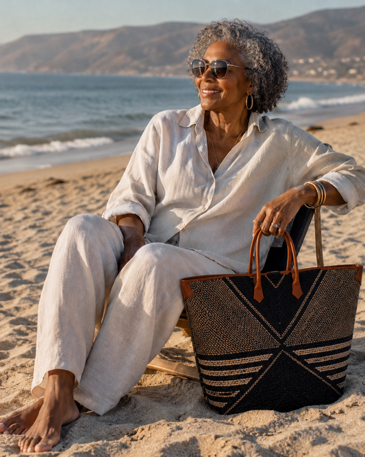 Raffia Straw Tote Bag